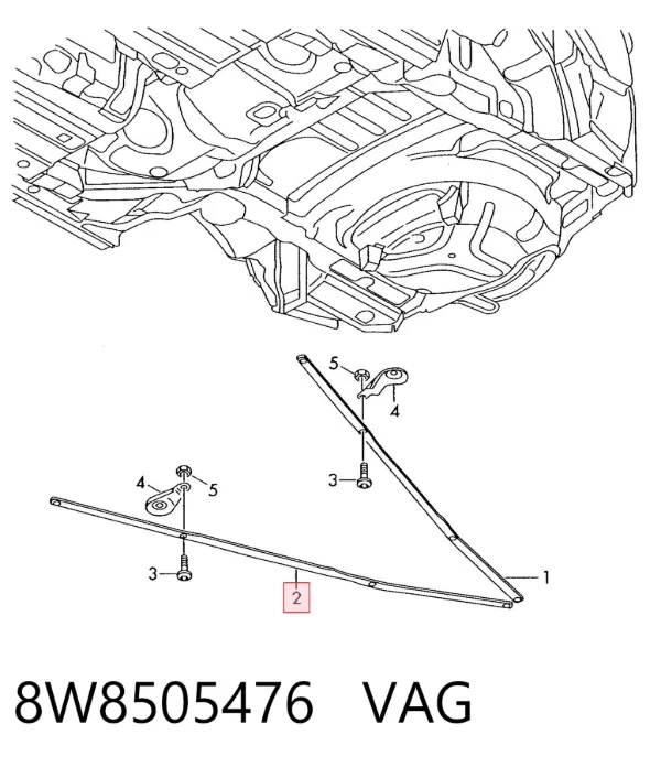 Розтяжка заднього моста 8W8505476 VAG