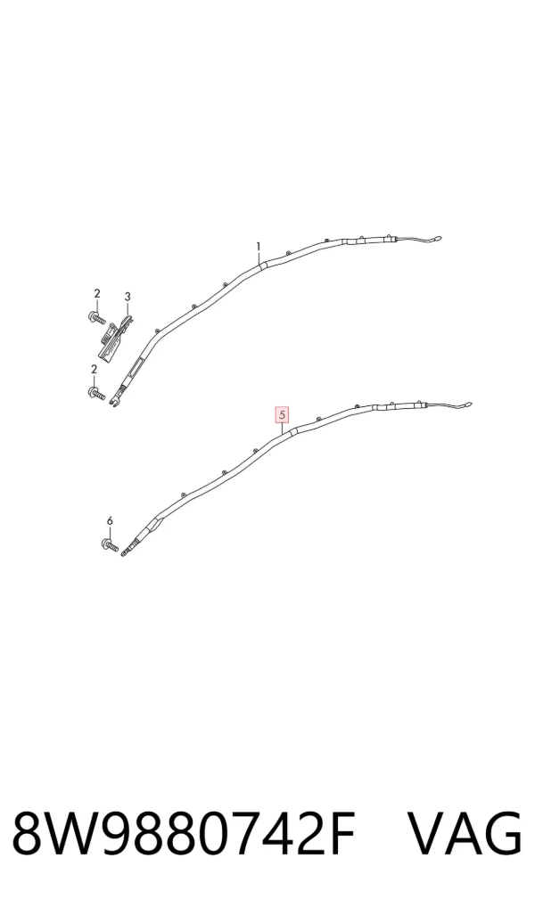 Подушка безпеки, збоку, права, AIRBAG 8W9880742F VAG