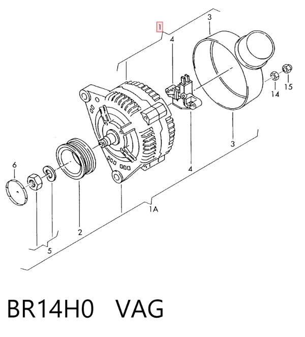 Генератор BR14H0 VAG