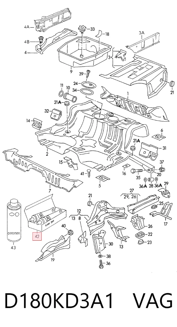 Герметик шовний D180KD3A1 VAG