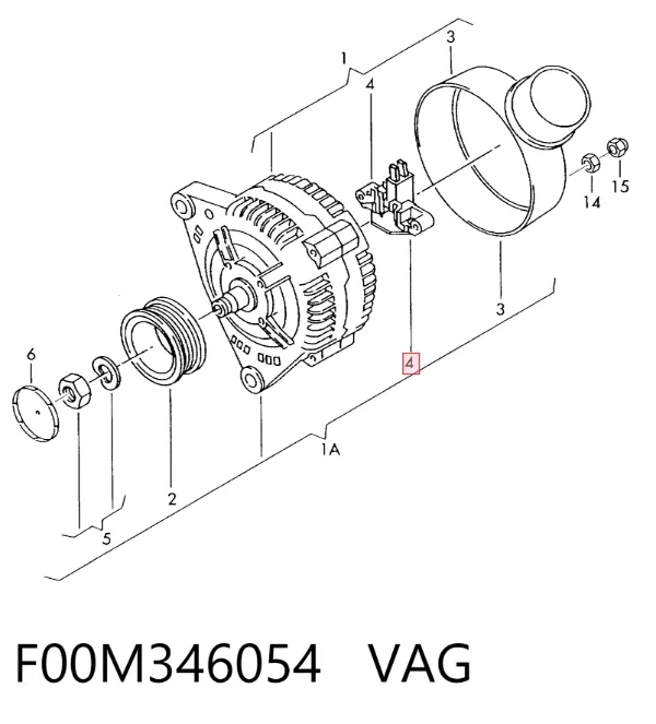 Реле генератора F00M346054 VAG