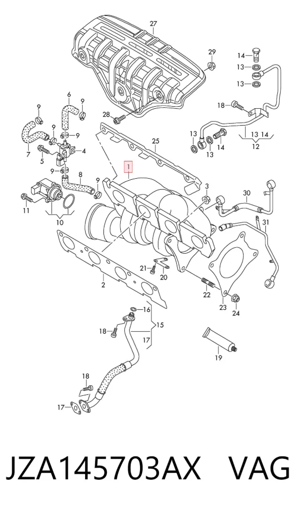 Турбіна JZA145703AX VAG
