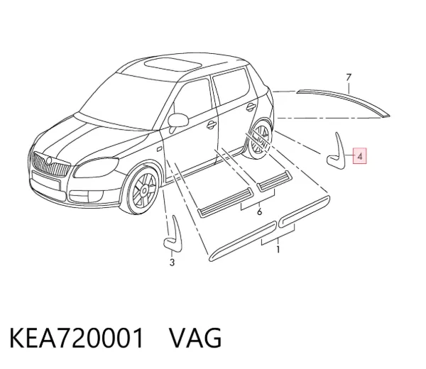 Бризковики задні Skoda Fabia II