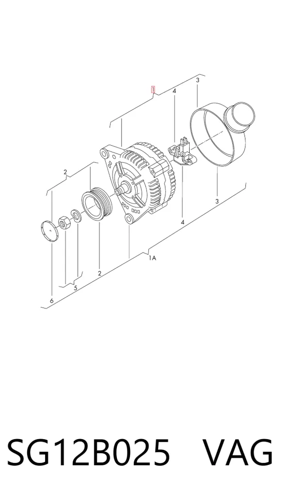Генератор SG12B025 VAG