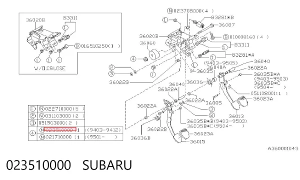  023510000 Subaru