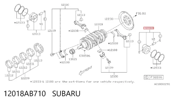  12018AB710 Subaru