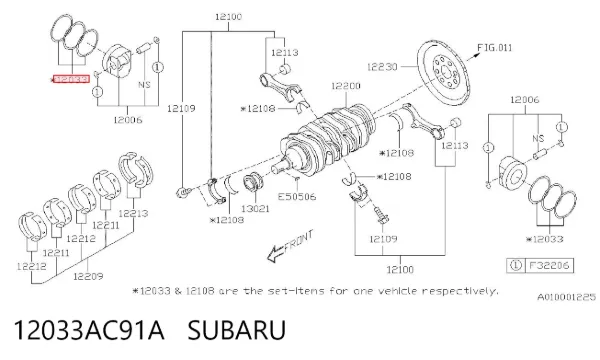  12033AC91A Subaru