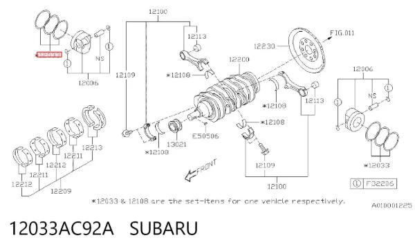  12033AC92A Subaru