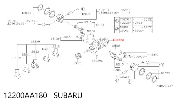 Колінвал Subaru Legacy II