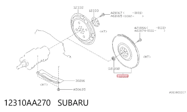 Маховик 12310AA270 Subaru