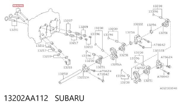 Клапан випускний 13202AA112 Subaru