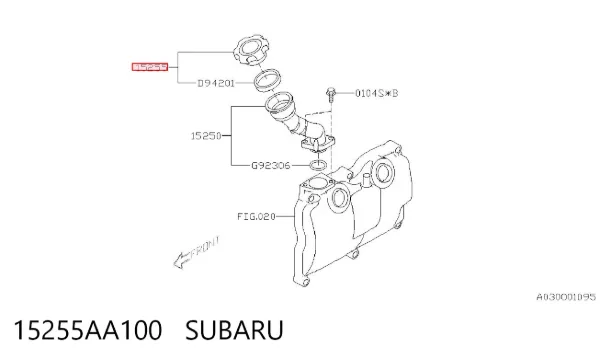 Кришка маслозаливной горловини 15255AA100 Subaru