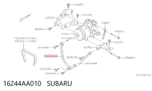 16244AA010 Subaru