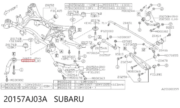  20157AJ03A Subaru
