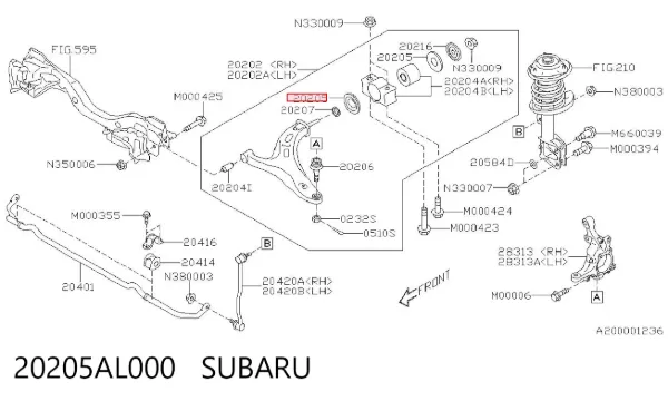  20205AL000 Subaru
