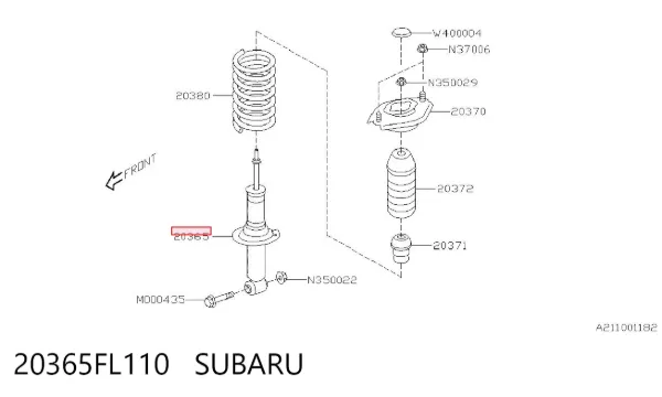 Амортизатор задній 20365FL110 Subaru