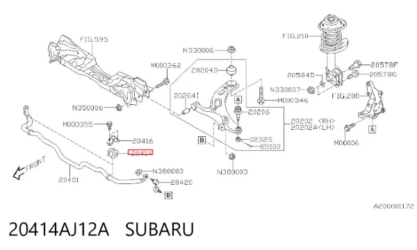  20414AJ12A Subaru