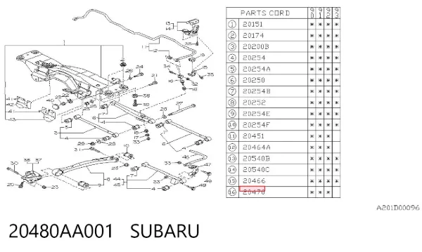 Стійка стабілізатора заднього Subaru Legacy I