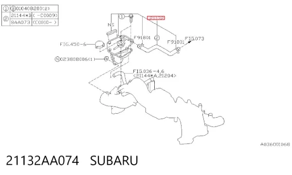 Бачок системи охолодження 21132AA074 Subaru