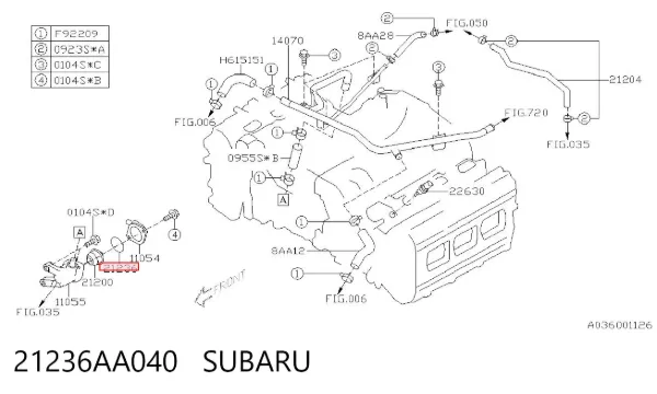 Прокладка термостата 21236AA040 Subaru