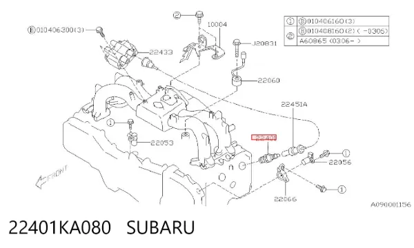 Свічки запалювання 22401KA080 Subaru