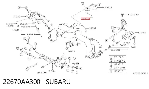 Регулятор тиску палива 22670AA300 Subaru