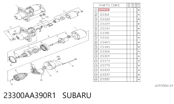 Стартер 23300AA390R1 Subaru