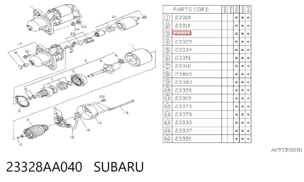  23328AA040 Subaru