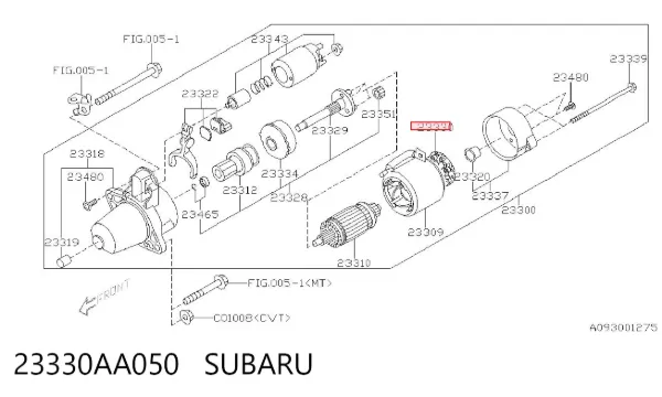 Щітка стартера 23330AA050 Subaru