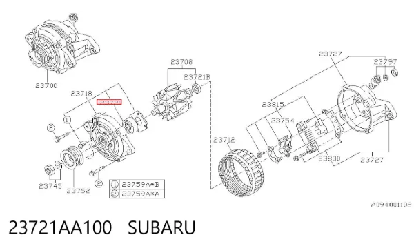 Підшипник генератора Subaru Impreza III