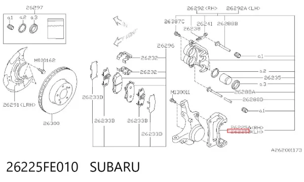 Скоба супорту переднього 26225FE010 Subaru