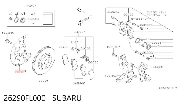  26290FL000 Subaru