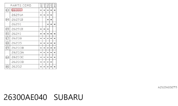 Гальмівні диски передні 26300AE040 Subaru