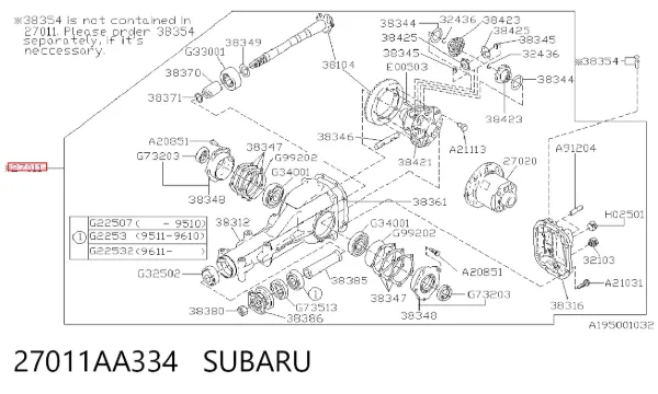  27011AA334 Subaru