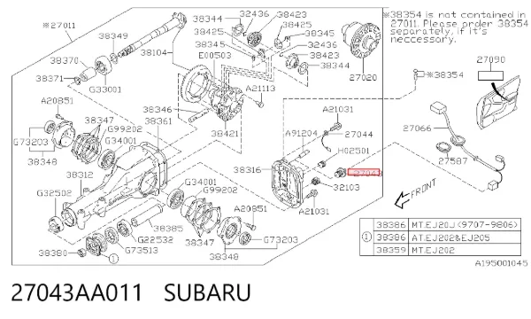 27043AA011 Subaru