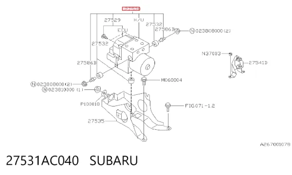 Блок АБС 27531AC040 Subaru