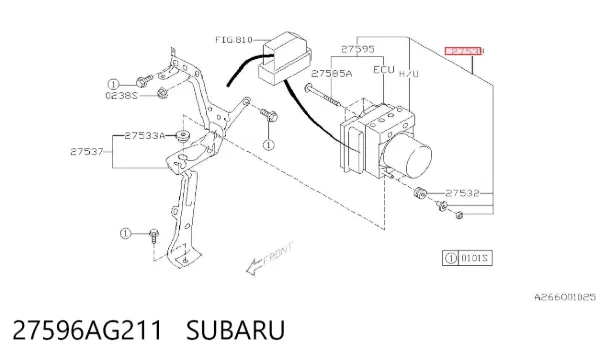 Блок АБС 27596AG211 Subaru