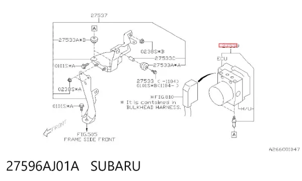 Блок АБС 27596AJ01A Subaru
