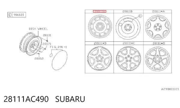  28111AC490 Subaru