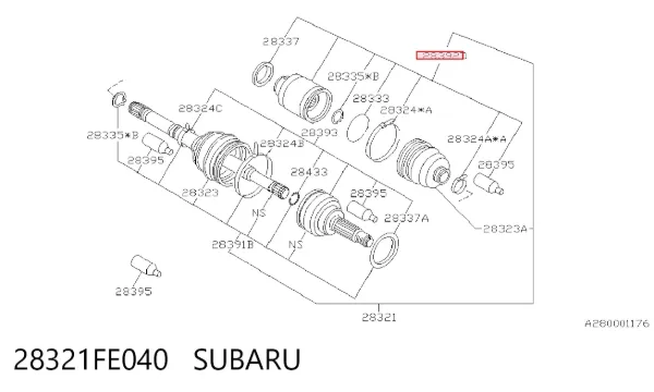 Граната внутрішня ліва 28321FE040 Subaru