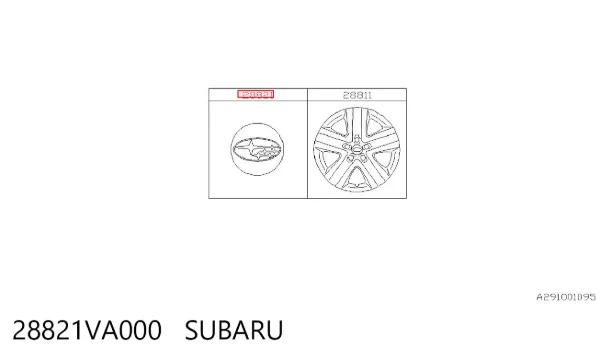 Ковпаки 28821VA000 Subaru