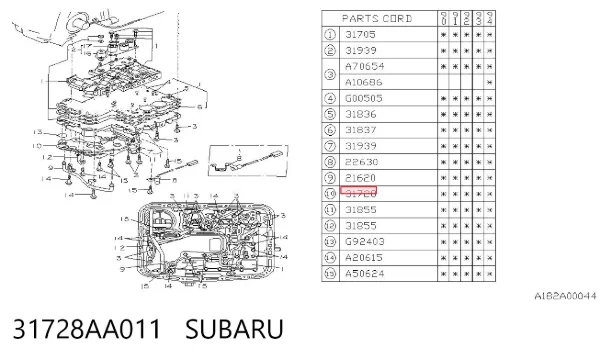 Фільтр АКПП 31728AA011 Subaru