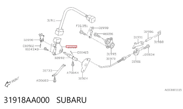 Датчик роздаткової коробки вмикання повного приводу 31918AA000 Subaru