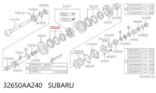  32650AA240 Subaru