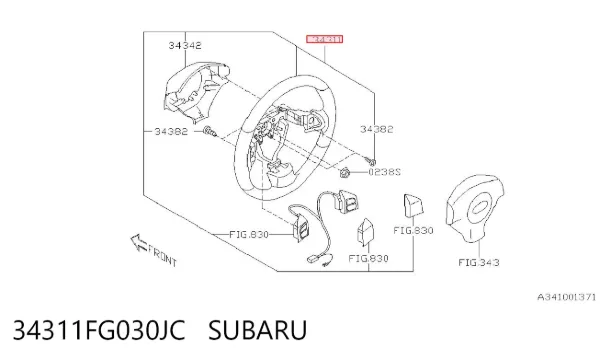 Кермо 34311FG030JC Subaru