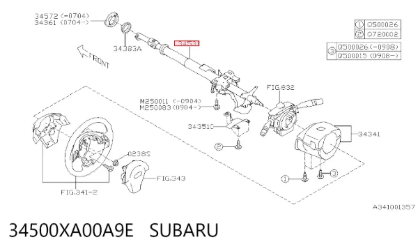 Рульова колонка Subaru Tribeca 