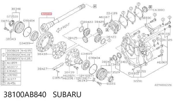  38100AB840 Subaru
