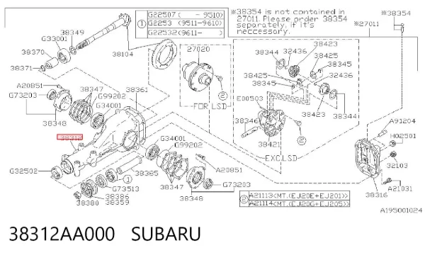  38312AA000 Subaru