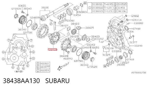  38438AA130 Subaru