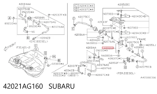 Бензонасос 42021AG160 Subaru